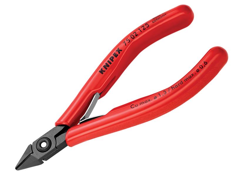 Knipex KPX7502125 Electronics Diagonal Cutter PVC Grip 125mm