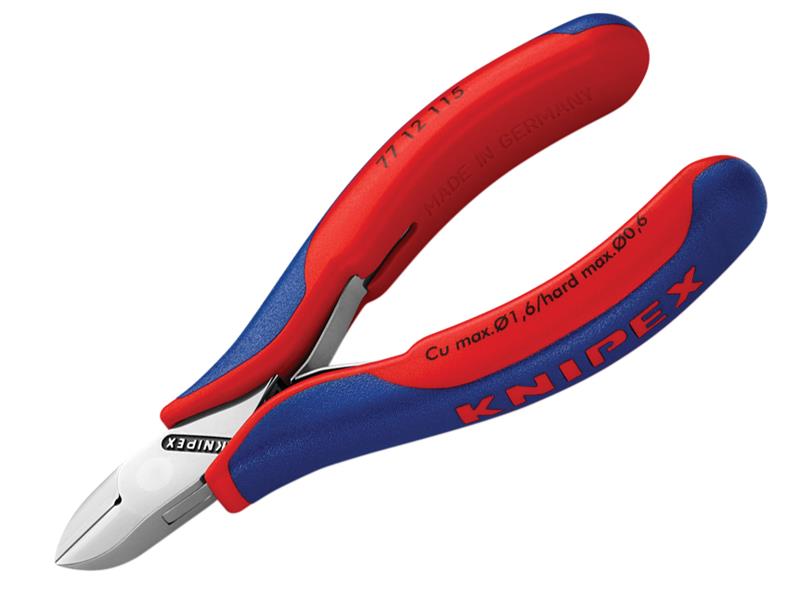 Knipex KPX7712115 Electronics Diagonal Cut Pliers - Round Bevelled 115mm