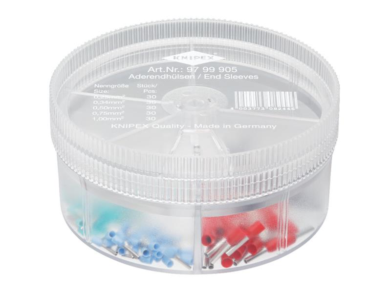 Knipex KPX9799905 Insulated Wire Ferrules Assortment Box, 150 Piece