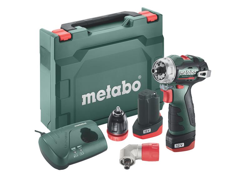 Metabo MPTPMBS12QC PowerMaxx BS BL Q Brushless Drill/Screwdriver 12V 2 x 2.0Ah Li-ion