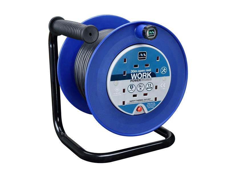 Masterplug MSTLDCT30134 Heavy-Duty Cable Reels 4 Socket