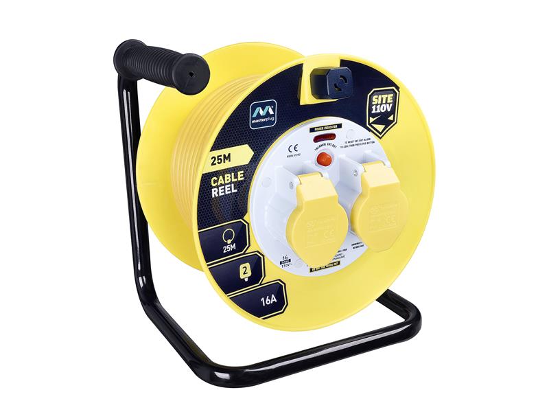 Masterplug MSTLVCT25162 Cable Reel 110V 16A Thermal Cut-Out