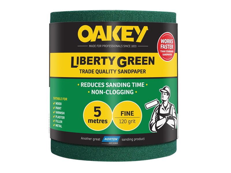 Oakey OAK63844 Liberty Green Aluminium Oxide Paper Roll