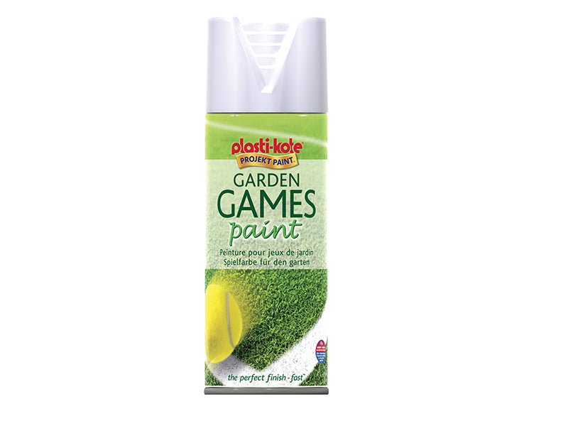 PlastiKote PKT4376 Garden Games Spray Paint White 400ml