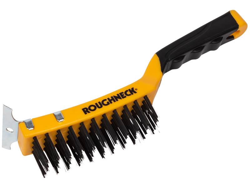 Roughneck ROU52040 Carbon Steel Wire Brush Soft Grip