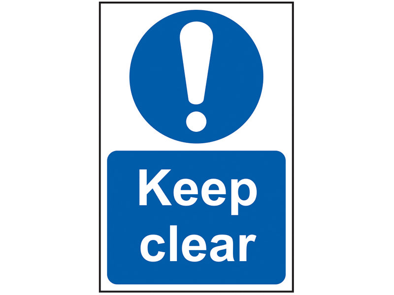Scan SCA0253 Keep Clear - PVC Sign 200 x 300mm