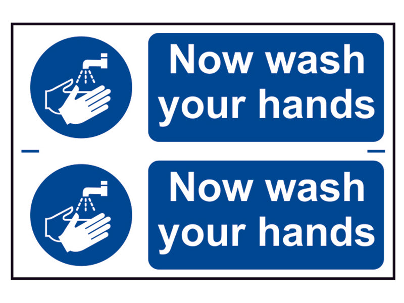Scan SCA0404 Now Wash Your Hands - PVC Sign 300 x 200mm