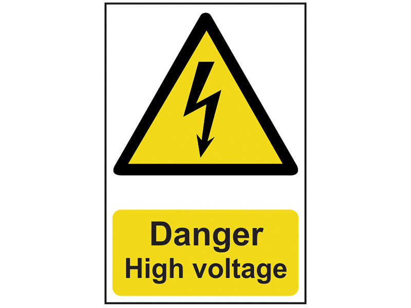 Scan SCA0761 Danger High Voltage - PVC Sign 200 x 300mm