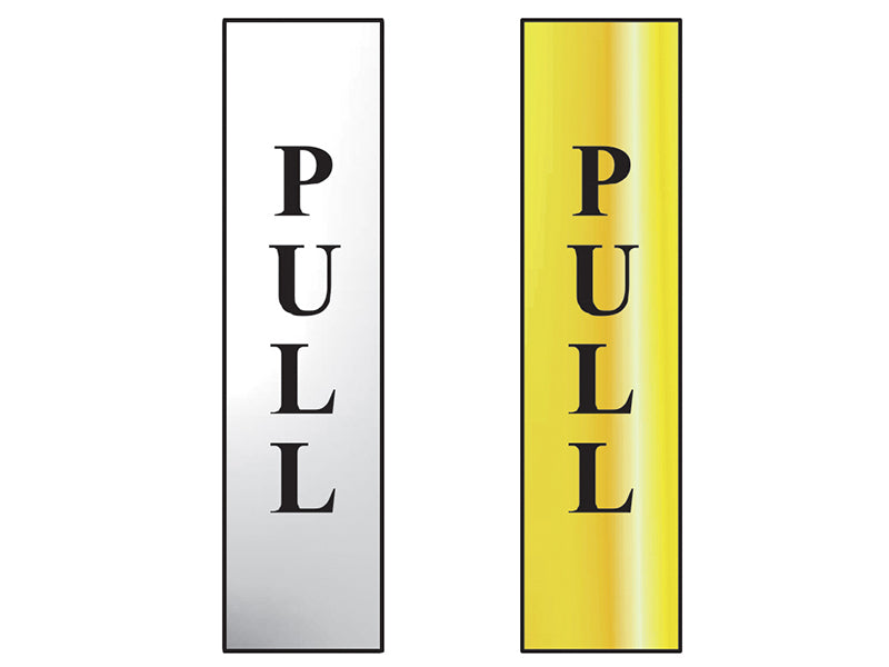 Scan SCA6034 Pull Vertical Sign (50 x 200mm)
