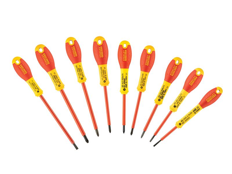 STANLEY® STA062573 FatMax® VDE Insulated Screwdriver Set, 10 Piece