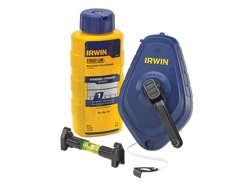 IRWIN® STRAIT-LINE® STL64494LP Chalk Line, Chalk & Level Set