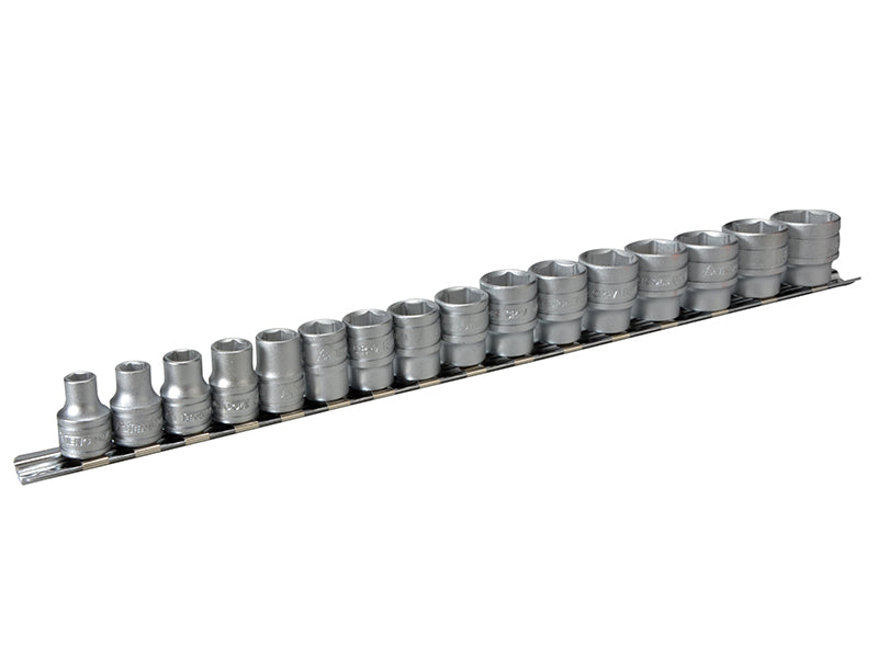 Teng TENM3816 M3816 Socket Clip Rail Set of 16 Metric 3/8in Drive