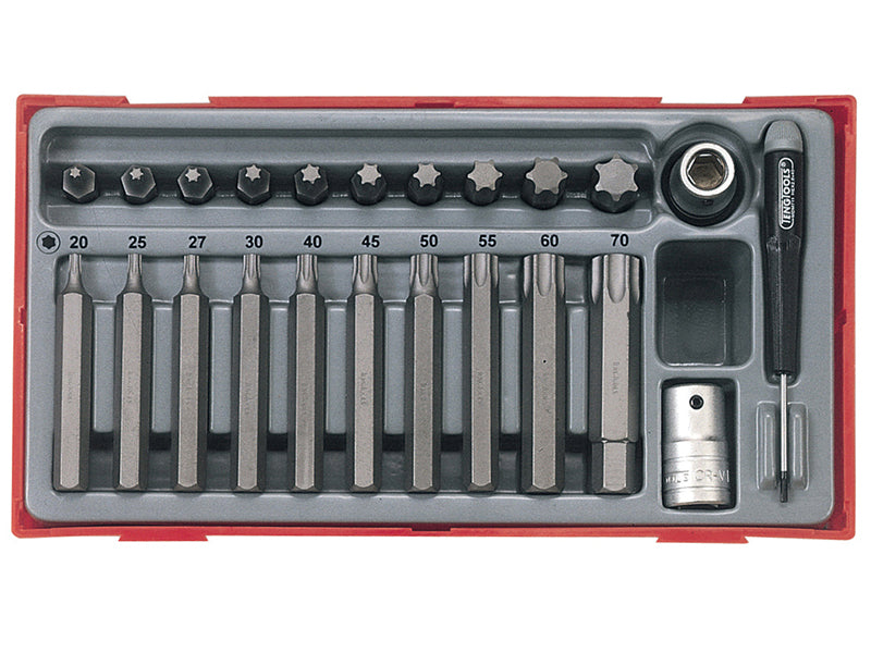 Teng TENTTTX23 TTTX23 TX Bit Socket Set, 23 Piece - 1/2in Drive
