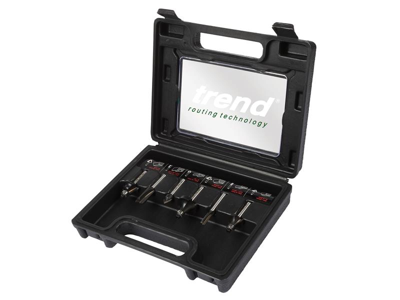 Trend TRESET6PC14 1/4in TCT Router Cutter Set, 6 Piece