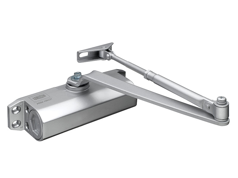 UNION UNNJCE3F CE3F Fixed Size 3 Rack & Pinion Door Closer Silver