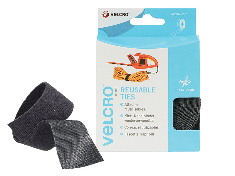 VELCRO® Brand VEL60254 VELCRO® Brand ONE-WRAP® Reusable Ties 30mm x 5m Black