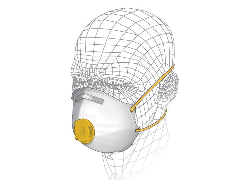 Vitrex VITS40710 Premium Valved Power Tool & MDF Respirator P2
