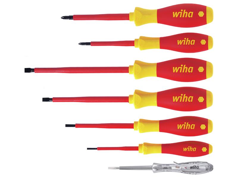 Wiha WHA00834 SoftFinish® electric SL/PH Screwdriver Set, 7 Piece