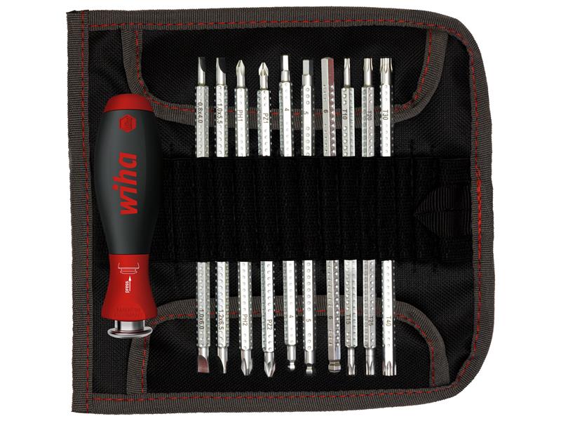 Wiha WHA03591 SYSTEM 6 SoftFinish® Interchangeable Screwdriver Set, 12 Piece