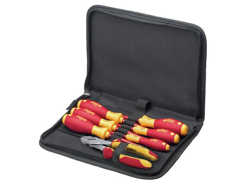 Wiha WHA38020 electrician Tool Set, 7 Piece