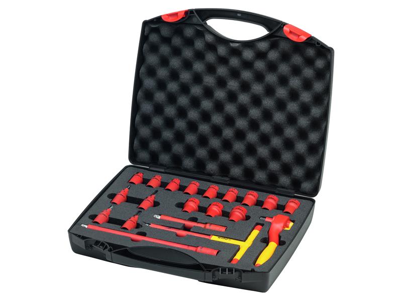 Wiha WHA43023 Insulated 3/8in Ratchet Wrench Set, 21 Piece (inc. Case)
