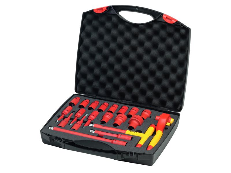 Wiha WHA43024 Insulated 1/2in Ratchet Wrench Set, 21 Piece (inc. Case)