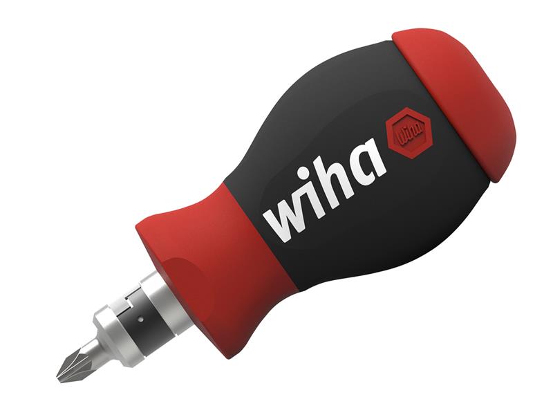 Wiha WHA43613 Magnetic SoftFinish® Stubby Screwdriver with Bit Magazine