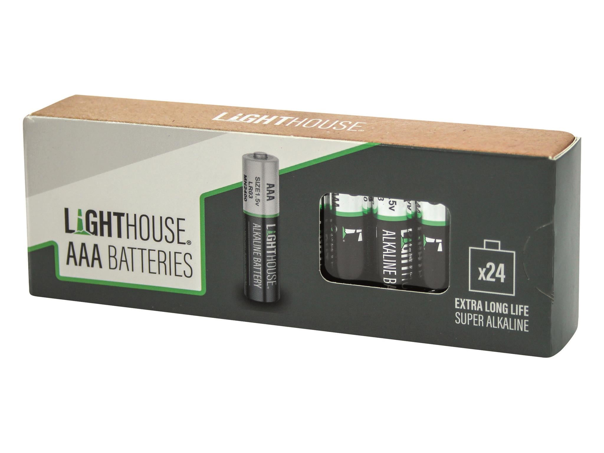 Lighthouse AAA Batteries 24 Pack